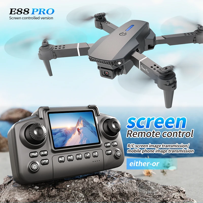 Professional E88 PRO Drone wit - Drone Controller Screen recensione e prezzo