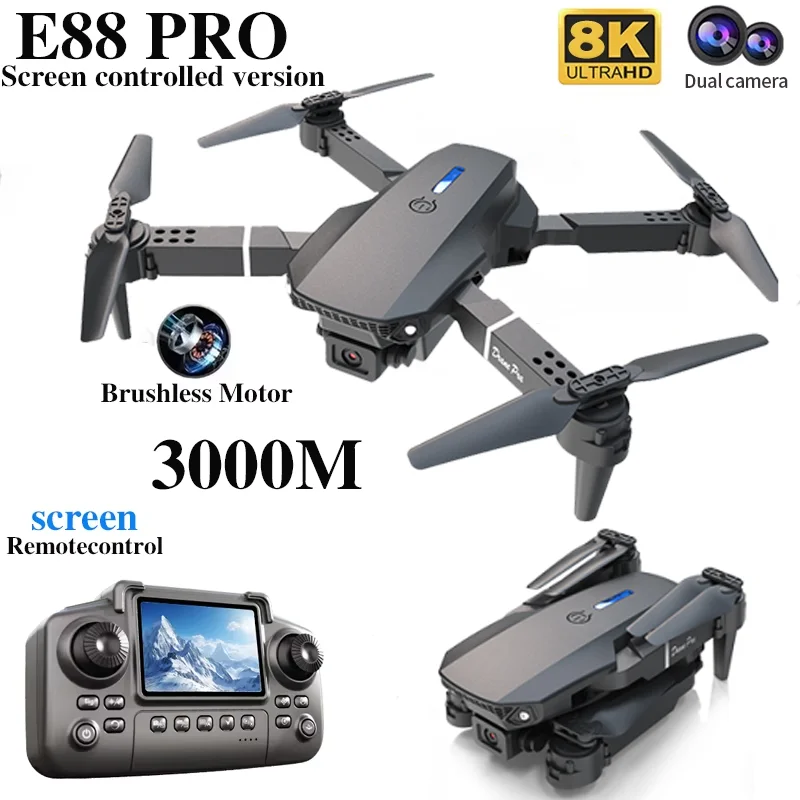 Professional E88 PRO Drone wit - Drone Controller Screen recensione e prezzo