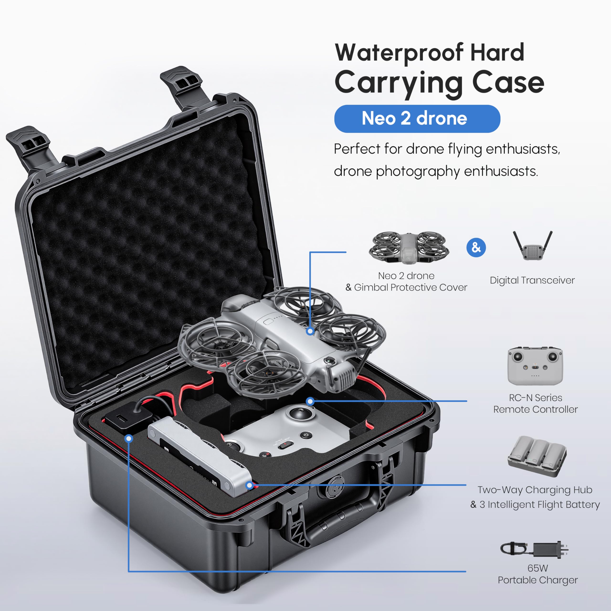 NEO 2 Case,Waterproof Hard Car - Drone Joystick Cover recensione e prezzo