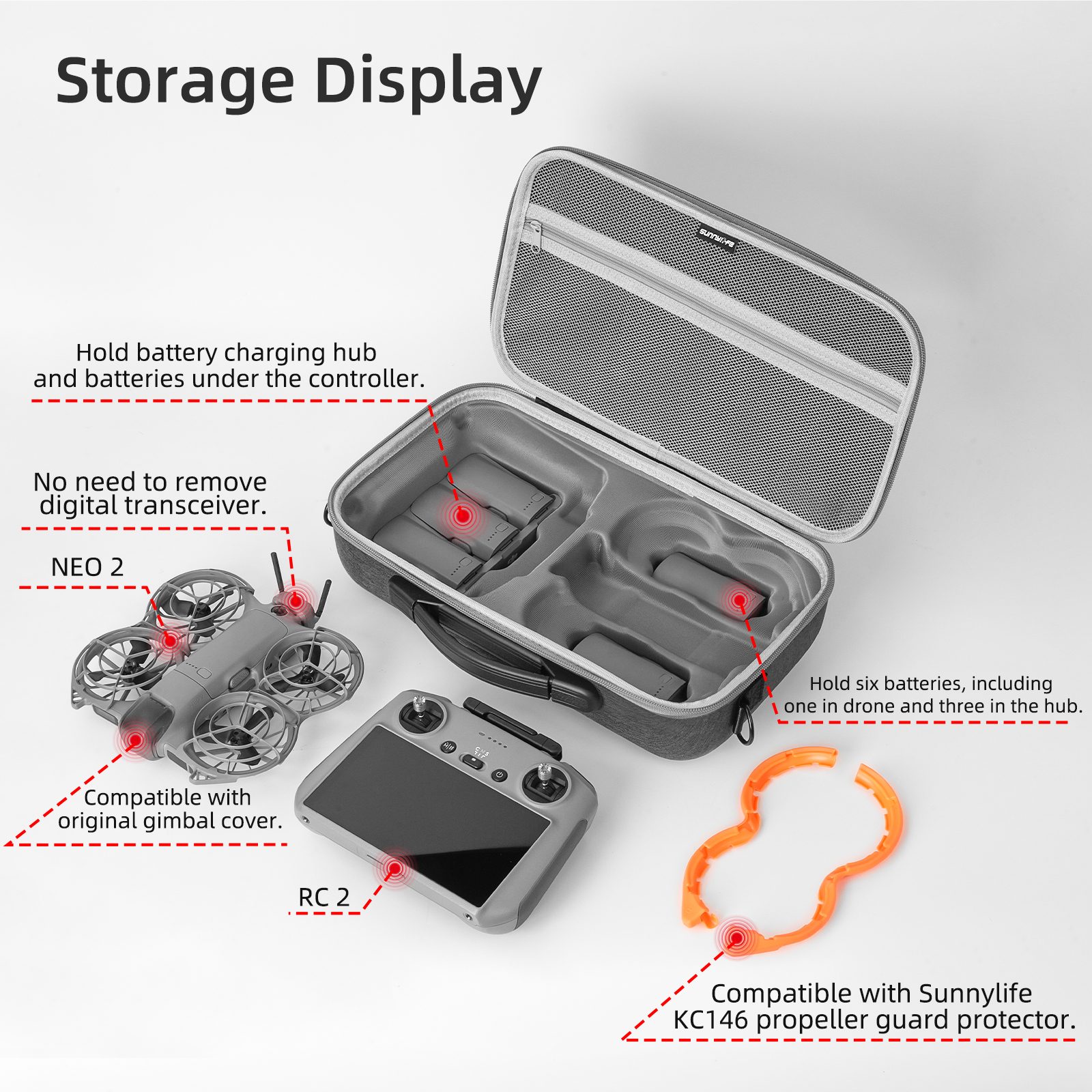 Portable Carrying Case For DJI - Drone Controller Hood recensione e prezzo